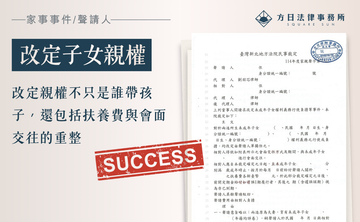 改定親權不只是誰帶孩子，還包括扶養費與會面交往的重整